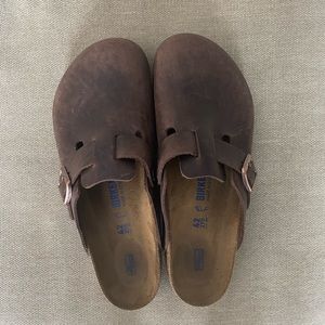 Birkenstock Boston Oiled Leather Clogs - Habana - Size 42 - lightly used
